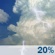 Thursday: A 20 percent chance of showers and thunderstorms after 11am. Partly sunny, with a high near 52. North northeast wind 7 to 14 mph, with gusts as high as 21 mph. Thursday: A 20 percent chance of showers and thunderstorms after 11am. Partly sunny, with a high near 52. North northeast wind 7 to 14 mph, with gusts as high as 21 mph.