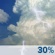 This Afternoon: A 30 percent chance of showers and thunderstorms. Areas of smoke. Partly sunny, with a steady temperature around 61. Breezy, with a northwest wind around 15 mph, with gusts as high as 21 mph. This Afternoon: A 30 percent chance of showers and thunderstorms. Areas of smoke. Partly sunny, with a steady temperature around 61. Breezy, with a northwest wind around 15 mph, with gusts as high as 21 mph.