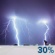 Tuesday Night: Chance Showers And Thunderstorms then Rain And Snow Showers Likely